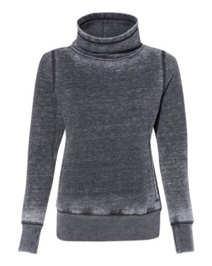 J. America Women’s Zen Fleece Cowl Neck Sweatshirt - Image 7