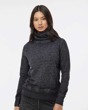 J. America Women’s Zen Fleece Cowl Neck Sweatshirt - Image 16