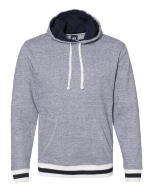 J. America Unisex Peppered Fleece Lapover Hooded Sweatshirt - Image 4