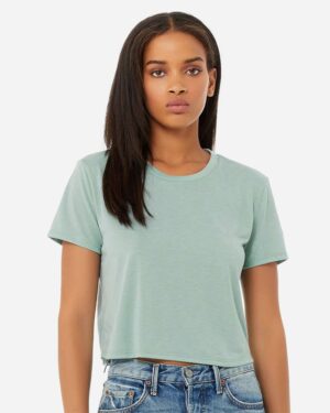 BELLA + CANVAS Women’s Flowy Crop Tee - Image 13