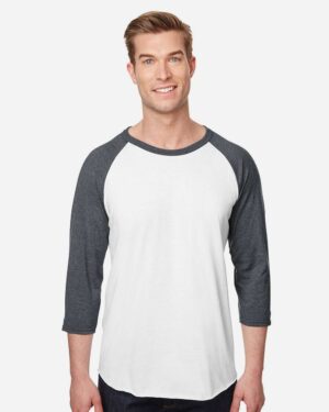 JERZEES Premium Blend Ringspun Three-Quarter Sleeve Raglan Baseball T-Shirt - Image 14