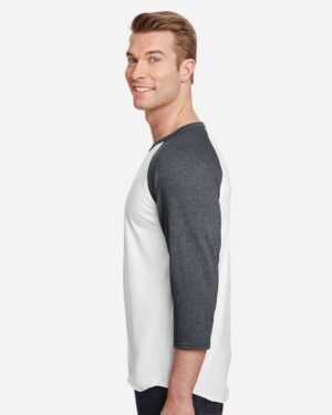 JERZEES Premium Blend Ringspun Three-Quarter Sleeve Raglan Baseball T-Shirt - Image 15