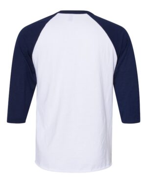 JERZEES Premium Blend Ringspun Three-Quarter Sleeve Raglan Baseball T-Shirt - Image 18