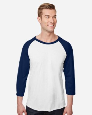 JERZEES Premium Blend Ringspun Three-Quarter Sleeve Raglan Baseball T-Shirt - Image 20