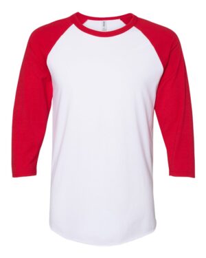 JERZEES Premium Blend Ringspun Three-Quarter Sleeve Raglan Baseball T-Shirt - Image 24