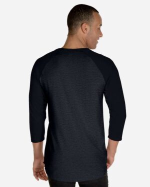JERZEES Premium Blend Ringspun Three-Quarter Sleeve Raglan Baseball T-Shirt - Image 6