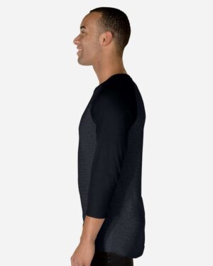 JERZEES Premium Blend Ringspun Three-Quarter Sleeve Raglan Baseball T-Shirt - Image 5