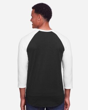 JERZEES Premium Blend Ringspun Three-Quarter Sleeve Raglan Baseball T-Shirt - Image 12