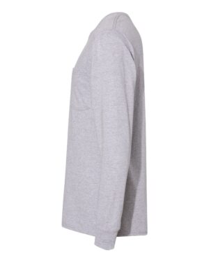 Hanes Unisex Workwear Long Sleeve Pocket T-Shirt - Image 9