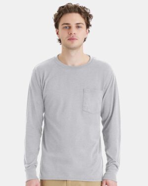 Hanes Unisex Workwear Long Sleeve Pocket T-Shirt - Image 10