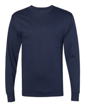 Hanes Unisex Workwear Long Sleeve Pocket T-Shirt - Image 13