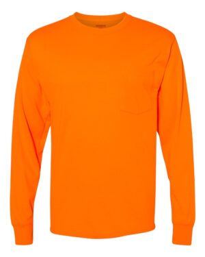 Hanes Unisex Workwear Long Sleeve Pocket T-Shirt - Image 25