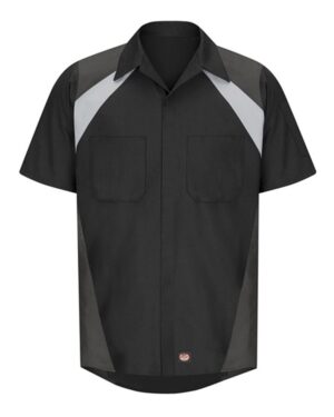 Red Kap Men's Tri-Color Short Sleeve Shop Shirt - Image 3