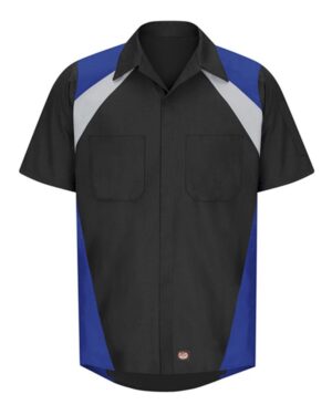 Red Kap Men's Tri-Color Short Sleeve Shop Shirt - Image 5