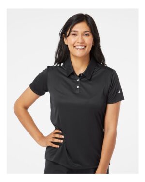 Adidas Women's 3-Stripes Shoulder Polo - Image 4