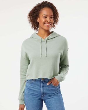 Independent Trading Co. Women’s Lightweight Crop Hooded Sweatshirt - Image 34