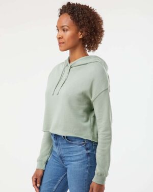 Independent Trading Co. Women’s Lightweight Crop Hooded Sweatshirt - Image 35