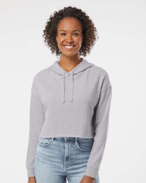 Independent Trading Co. Women’s Lightweight Crop Hooded Sweatshirt - Image 28