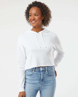 Independent Trading Co. Women’s Lightweight Crop Hooded Sweatshirt - Image 46