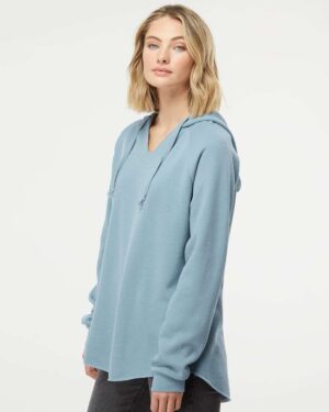 Independent Trading Co. Women’s Lightweight California Wave Wash Hooded Sweatshirt - Image 41
