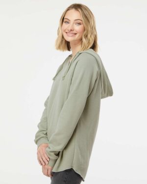Independent Trading Co. Women’s Lightweight California Wave Wash Hooded Sweatshirt - Image 47