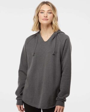 Independent Trading Co. Women’s Lightweight California Wave Wash Hooded Sweatshirt - Image 52