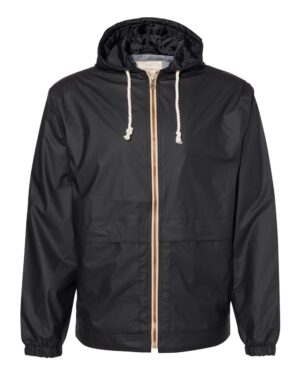 Weatherproof Unisex Vintage Hooded Rain Jacket - Image 4