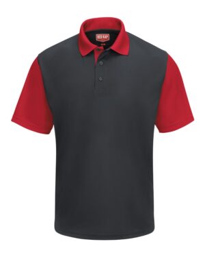 Red Kap Men's Performance Knit Color-Block Polo - Image 3