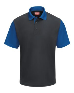 Red Kap Men's Performance Knit Color-Block Polo - Image 5