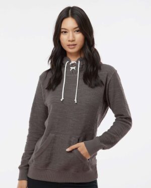 J. America Women’s French Terry Sport Lace Scuba Hooded Sweatshirt - Image 10