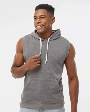 J. America Men's Triblend Sleeveless Hooded Sweatshirt - Image 10