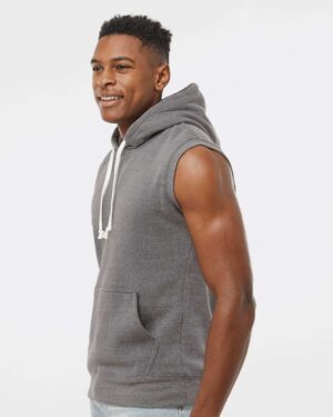 J. America Men's Triblend Sleeveless Hooded Sweatshirt - Image 11