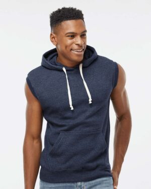 J. America Men's Triblend Sleeveless Hooded Sweatshirt - Image 22