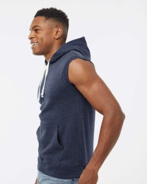 J. America Men's Triblend Sleeveless Hooded Sweatshirt - Image 23
