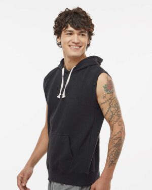 J. America Men's Triblend Sleeveless Hooded Sweatshirt - Image 17