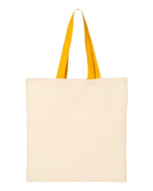 Q-Tees Economical Tote with Contrast-Color Handles - Image 10