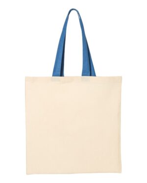 Q-Tees Economical Tote with Contrast-Color Handles - Image 29