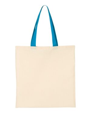Q-Tees Economical Tote with Contrast-Color Handles - Image 31