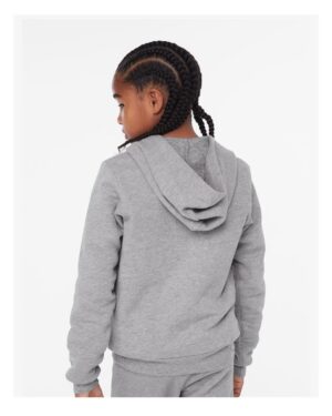 BELLA + CANVAS Youth Sponge Fleece Full-Zip Hoodie Sweatshirt - Image 6
