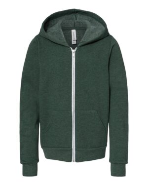 BELLA + CANVAS Youth Sponge Fleece Full-Zip Hoodie Sweatshirt - Image 13
