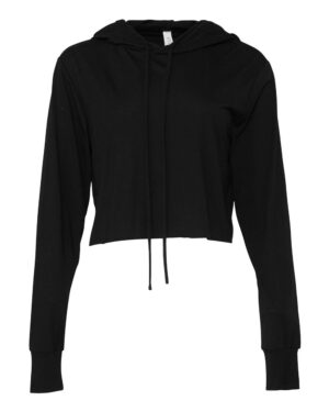 BELLA + CANVAS Women’s Triblend Crop Long Sleeve Hoodie Tee - Image 4