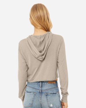 BELLA + CANVAS Women’s Triblend Crop Long Sleeve Hoodie Tee - Image 15