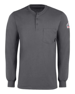 Bulwark Men's Long Sleeve Tagless Henley Shirt - Image 1