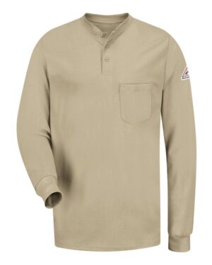 Bulwark Men's Long Sleeve Tagless Henley Shirt - Image 3