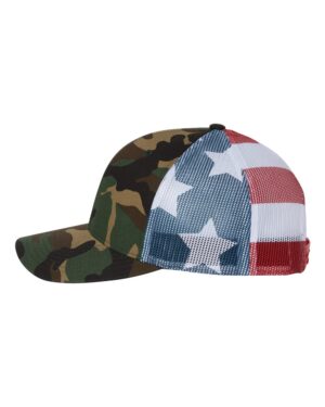 Richardson Printed Mesh Trucker Cap - Image 6