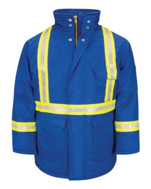 Bulwark Men's Long Deluxe Parka With Reflective Trim - EXCEL FR® ComforTouch - Image 5