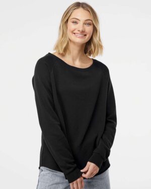 Independent Trading Co. Women's California Wave Wash Crewneck Sweatshirt - Image 4