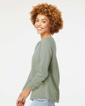 Independent Trading Co. Women's California Wave Wash Crewneck Sweatshirt - Image 35