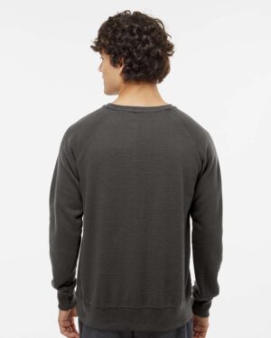 J. America Men's Ripple Fleece Raglan Crewneck Sweatshirt - Image 6