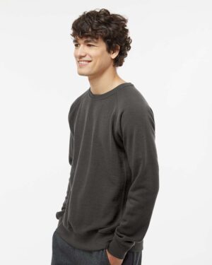 J. America Men's Ripple Fleece Raglan Crewneck Sweatshirt - Image 5